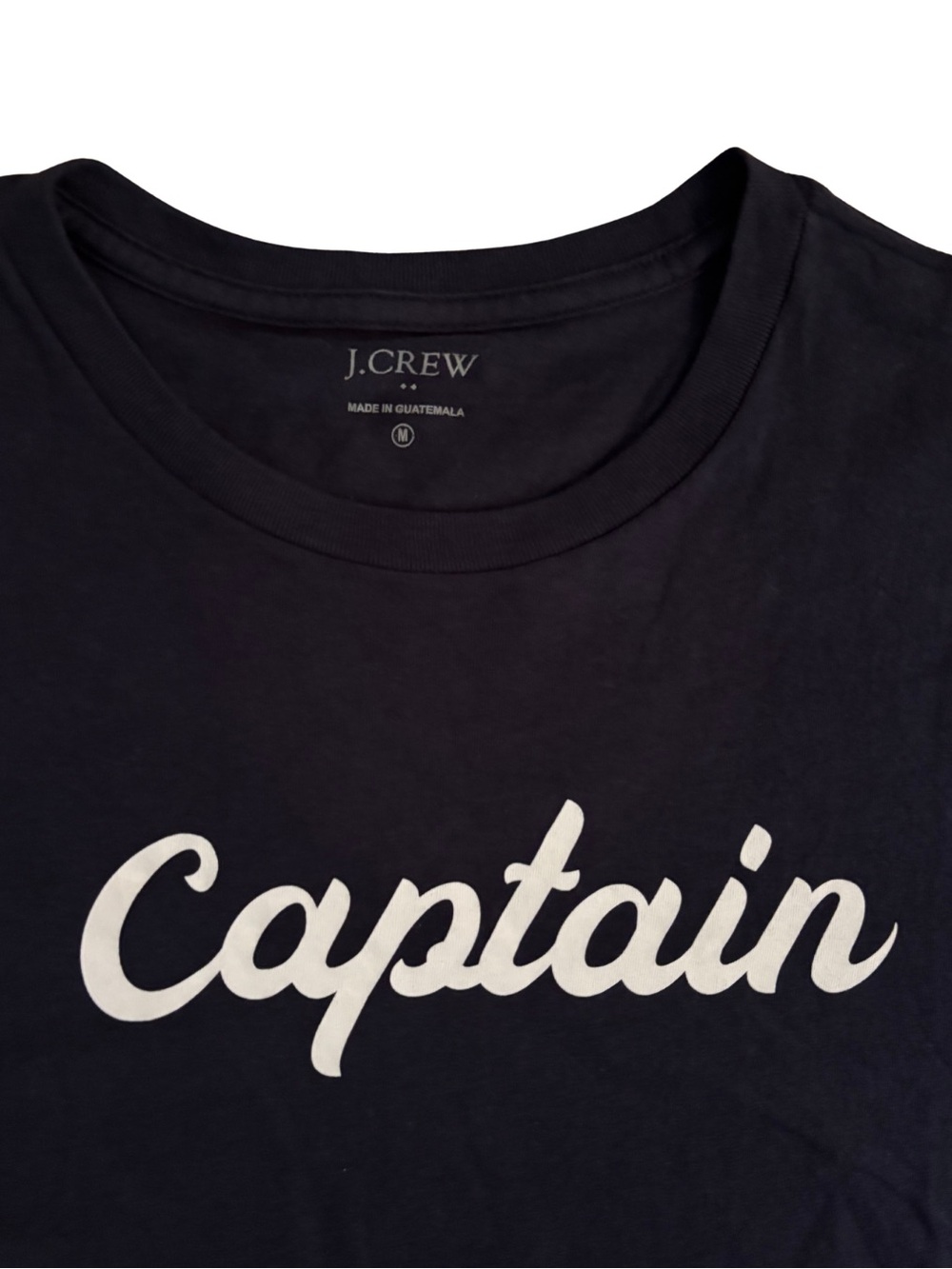 J. Crew Navy Graphic "Captain" Short Sleeve Tee - Picture 2 of 4